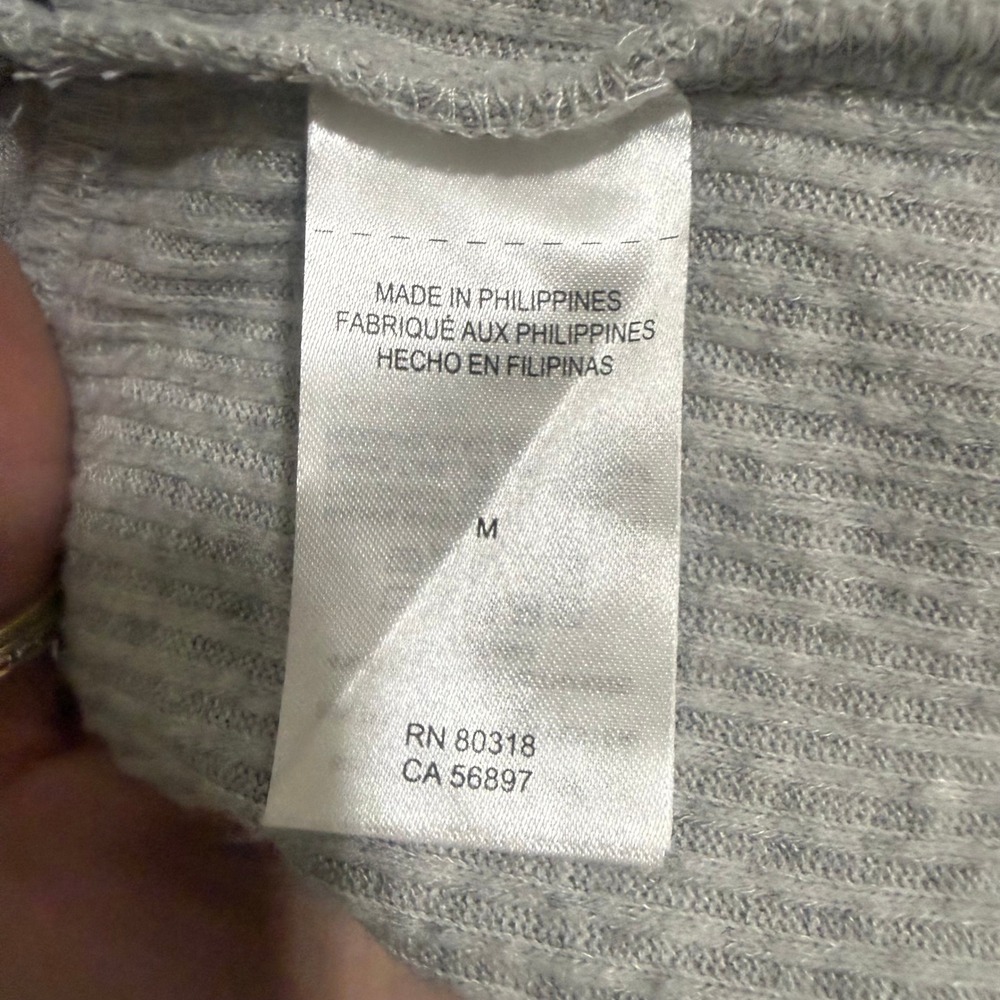 Lucky Brand Grey Ribbed Cutout Back Cropped Pullover Sweater Women's Medium - Picture 10 of 10